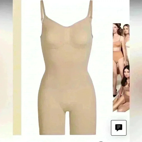 SKIMS- NWOB Sculpting Seamless Mid Thigh Bodysuit - Light nude - Picture 3 of 13